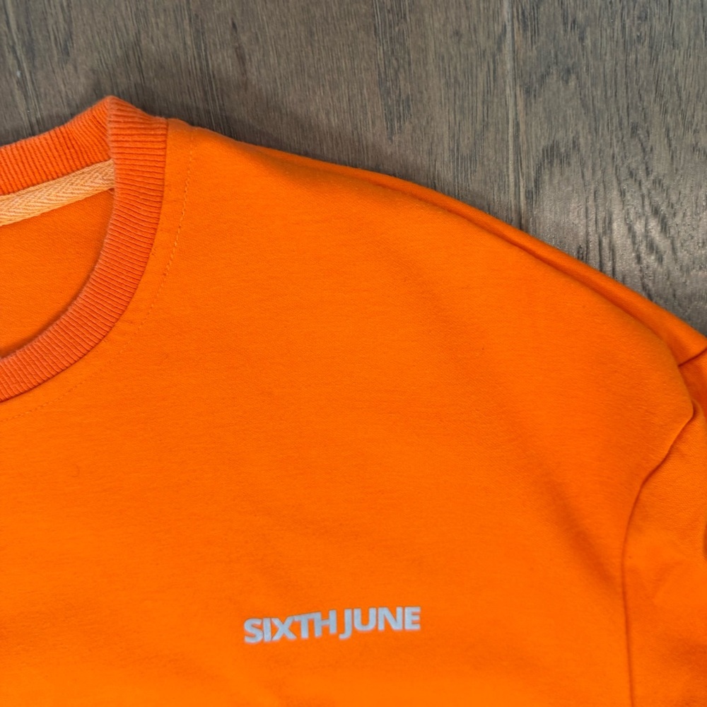 Men's Vibrant Orange Crewneck Sweater - Picture 7 of 16